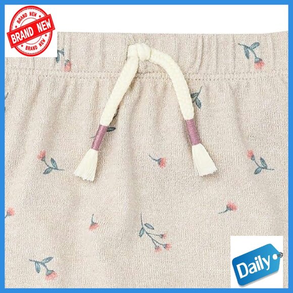 Baby Girl Hacci Top & Pant Set - Soft Peplum Outfit - Size 0-6 - Picture 6 of 8